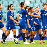 Nepal women’s football team players during a match at the AFC Women’s Asian Cup 2026 Qualifiers in Uzbekistan