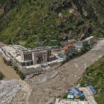 Damaged Nepal-China Friendship Bridge after flood in Lehendey stream halted Kailash Mansarovar pilgrimage.