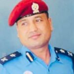 Superintendent of Police Naveen Krishna Bhandari in uniform, former officer of Gandaki Province Police Battalion, who resigned shortly before retirement.