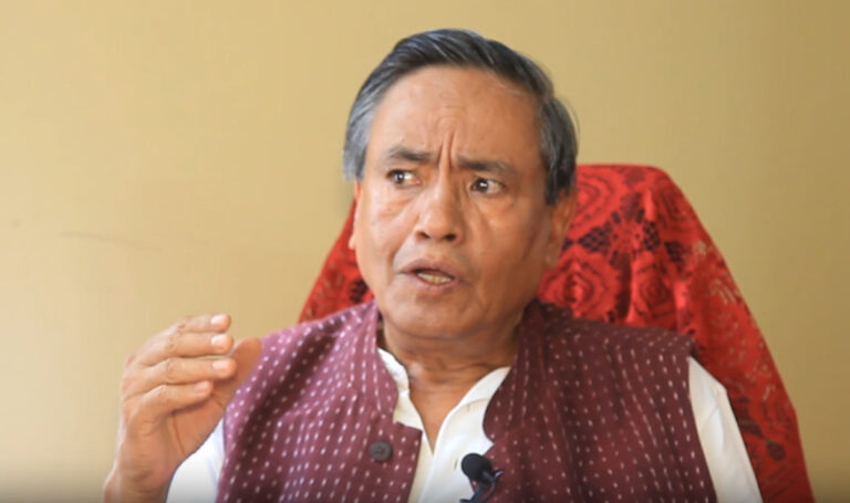 Maoist Centre Secretary Ram Karki speaking about party leadership and revolutionary politics in Nepal