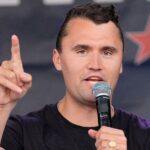 Charlie Kirk speaking at a Turning Point USA event before his fatal shooting in Utah.