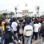 Gen Z protesters in Kathmandu march toward the parliament building in New Baneshwor demanding an end to corruption and the lifting of social media restrictions.