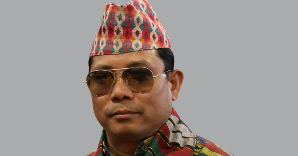 Resham Chaudhary announces his departure from Nagarik Unmukti Party during a live address on social media.