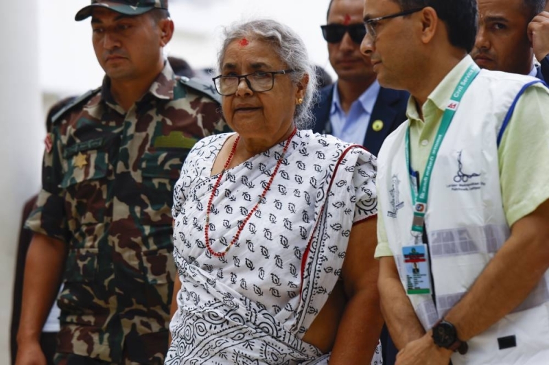 Prime Minister Sushila Karki addressing the nation after recent attacks on Nepal’s key institutions.