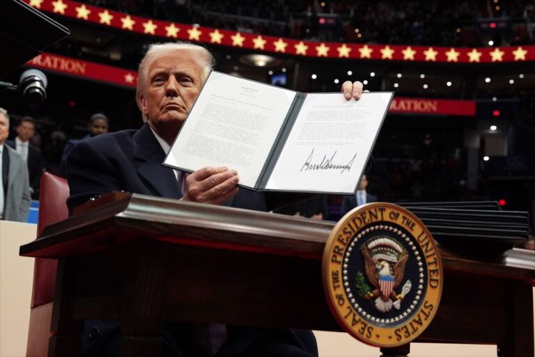 President Donald Trump signs executive order renaming the Pentagon as the Department of War at the Oval Office.