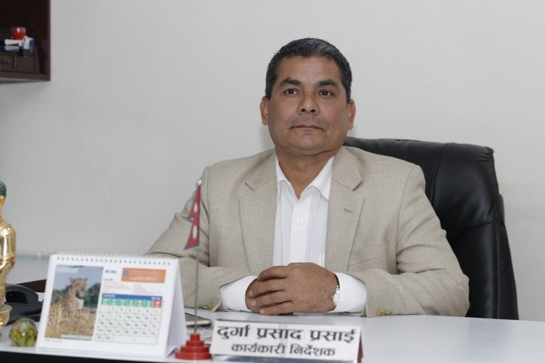 Durga Prasai addressing editors during an interaction program in Kathmandu, pledging to reform himself and urging unity among Nepali.