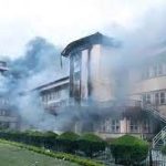 Supreme Court of Nepal building in Kathmandu, where officials prepare to file a police complaint over fire damage to judicial records.