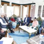 CPN-UML leaders attend the Secretariat meeting at KP Sharma Oli’s residence in Gundu to discuss party restructuring and Parliament reinstatement.