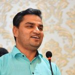 Pradeep Poudel addressing the Nepali Congress Central Committee meeting in Sanepa, presenting his proposal for youth-led political and structural reforms in Nepal.