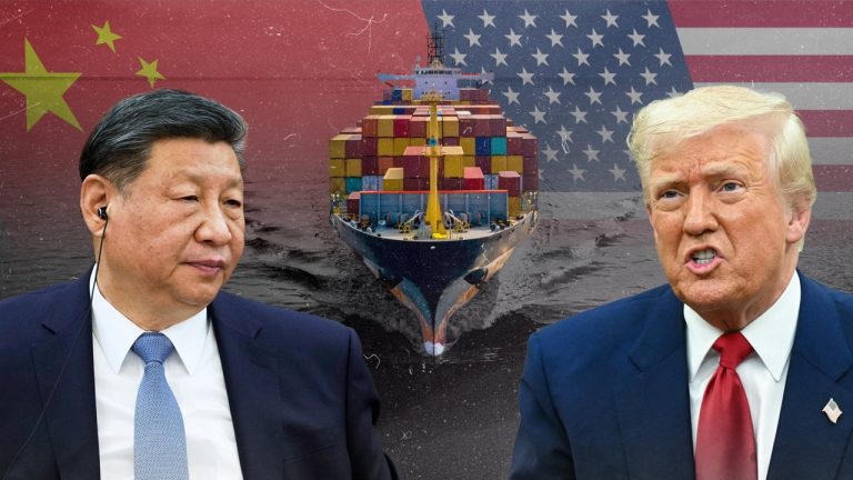 Chinese workers handle rare-earth mineral materials at a factory as China announces tighter export restrictions ahead of the Trump–Xi meeting.