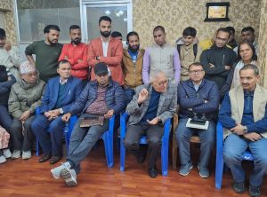 Shekhar Koirala addressing Nepali Congress members as debate intensifies over the general convention timeline