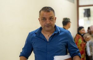 Gagan Thapa addressing the Nepali Congress Central Committee meeting in Kathmandu, presenting his proposal to include youth under 30 in party leadership.